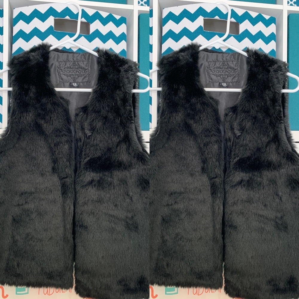 Black fur vest